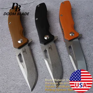 Ножи 60-61HRC, 7,9 дюйма, складной нож, D2 лезвие, стальная ручка, тактические ножи, кемпинг, выживание, охотничий карманный нож, Флиппер, ИНСТРУМЕНТЫ EDC