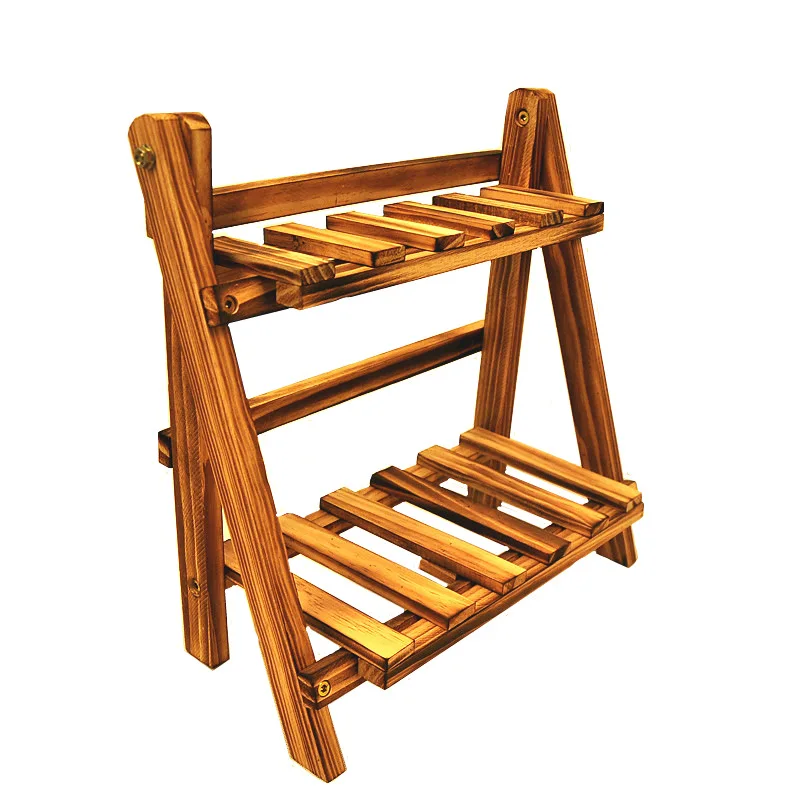 2 яруса Цветочная полка для растений помещений открытый сад балкон зеленая