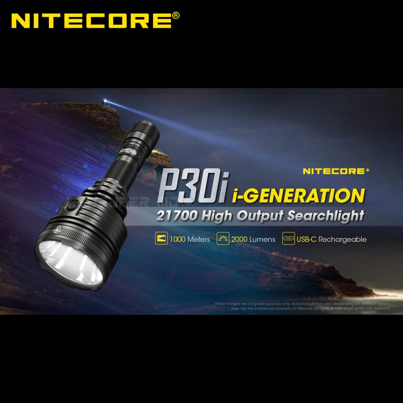 Охота светильник 1000 м длинный заброс NITECORE P30i 2000 люмен 21700 высокое Выход поиск флэш
