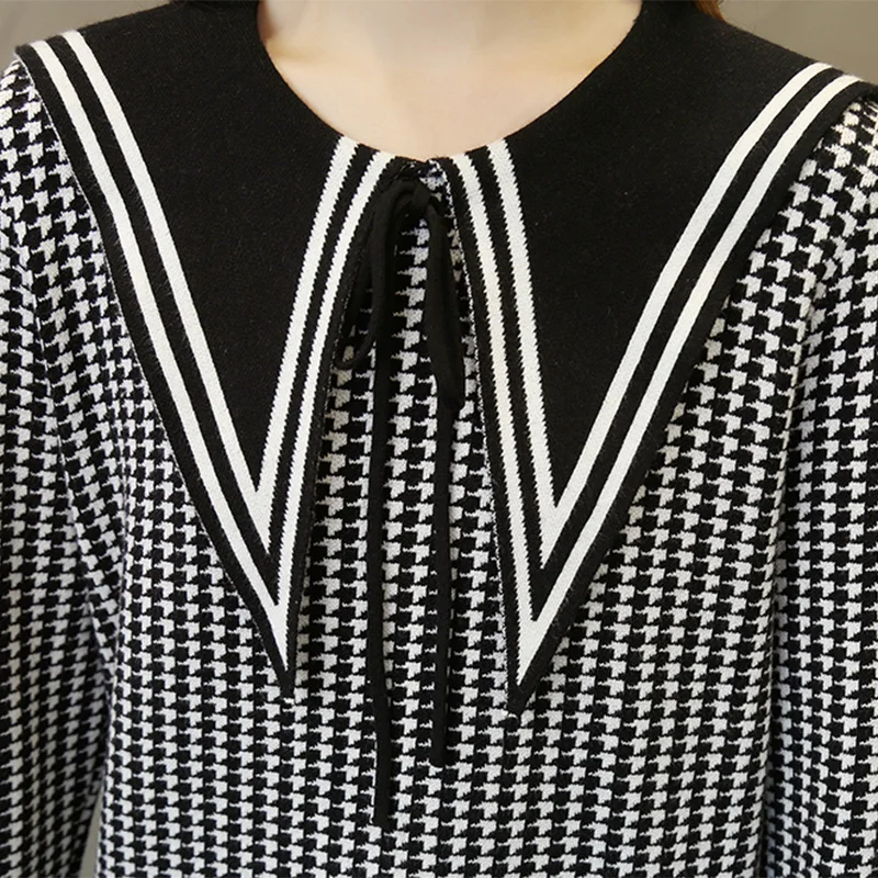 Женский трикотажный свитер с длинным рукавом большого размера зимний 2020 |