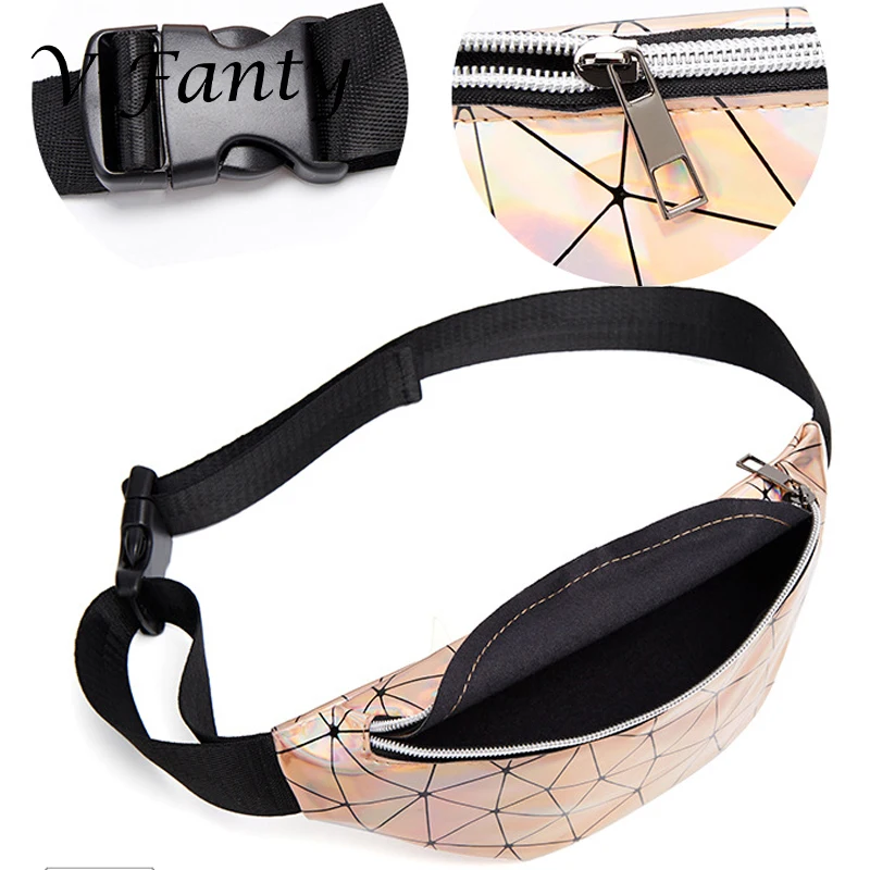 Поясная Сумка женская голографическая забавная Водонепроницаемая блестящая с