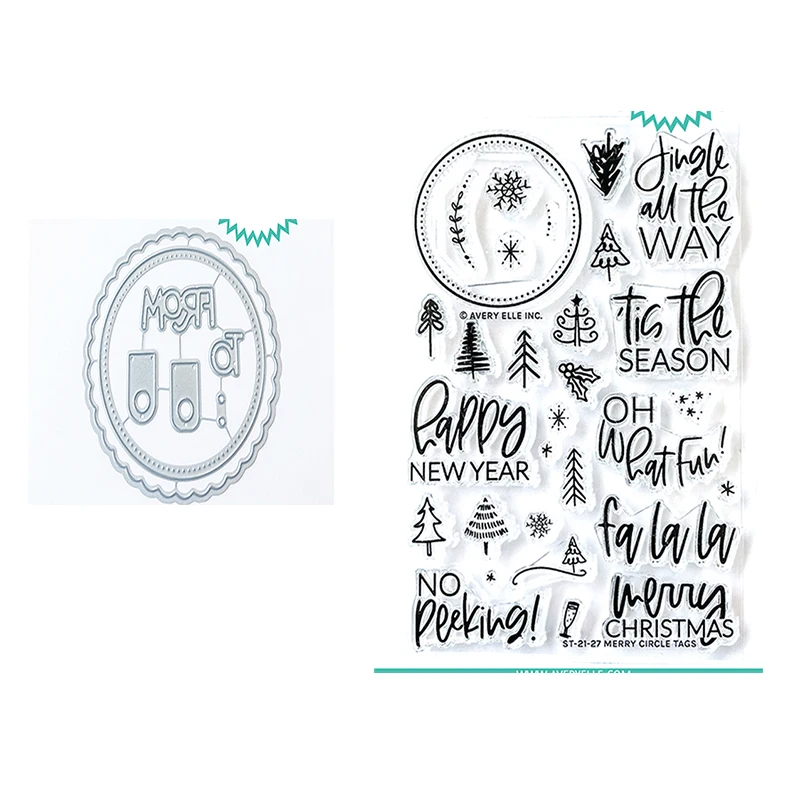 

Christmas Round Metal Cutting Dies Stamps Stencil DIY Scrapbooking 2021 New Card Diary Decoration Handmade New Arrival 2021