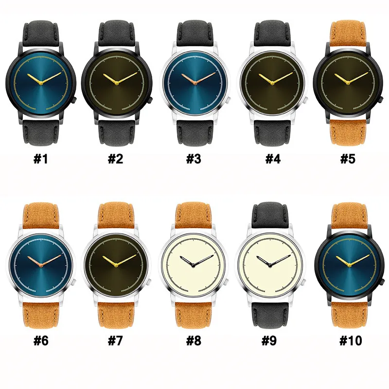 Мужские Простые часы WJ-8747 модные классические минималистичные кварцевые