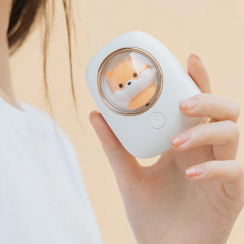 

Cute Neck Fan USB Charging Portable Desktop Cartoon Rope Space Capsule Fan