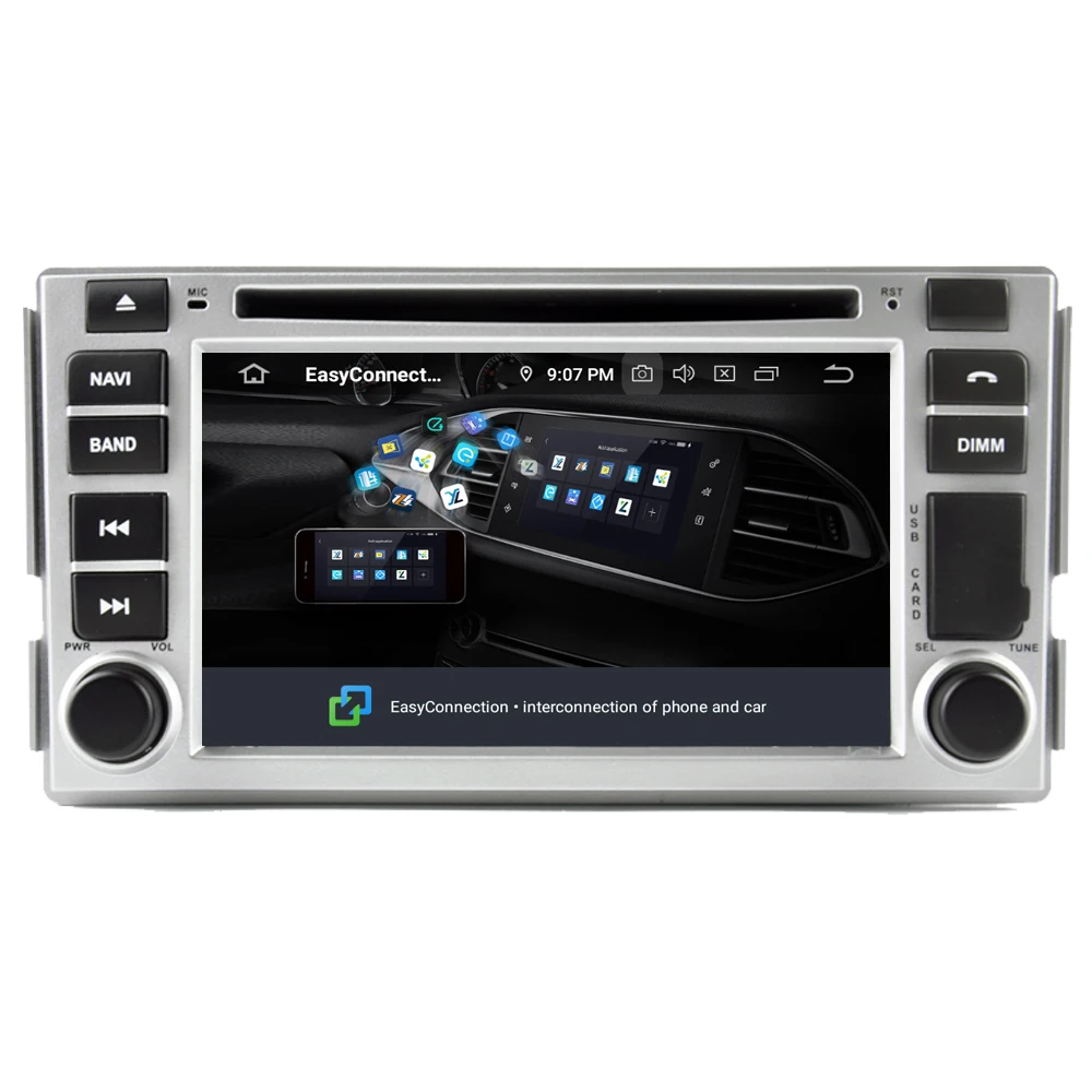 Автомагнитола RoverOne мультимедийный DVD-плеер на Android 10 с GPS Bluetooth для Hyundai SantaFe Santa Fe -