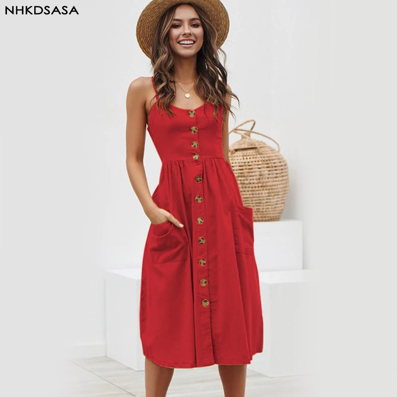 

Summer 2021 New Women's Dresses Long Floral Print Bohemian Dresses V-neck Button Sleeves Beachwear Plus Size Casual Wear
