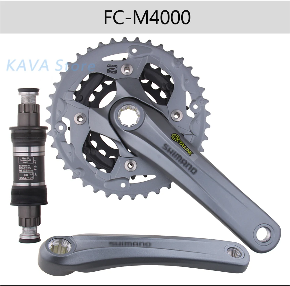 Комплект кривошипа ALIVIO FC M4000 алюминиевая Звездочка BB нижняя Скоба 40 30 22T
