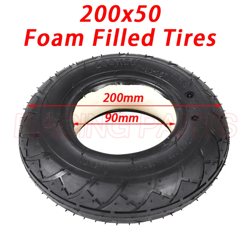 

8x2 inch 200x50 Foam filled Solid Tire for Folding Electric Scooter 8-inch E-Scooter Pocket Bike Razor E100 E150 E-200