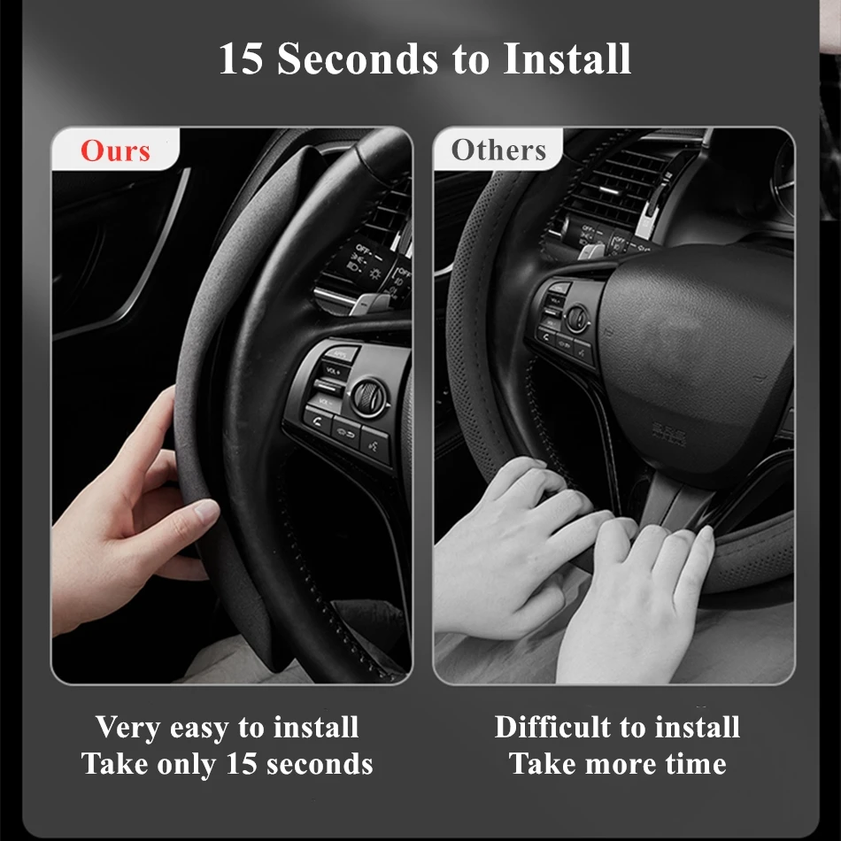 Легко устанавливаемый замшевый чехол на руль из алькантары для Tesla Model 3 модель Y S