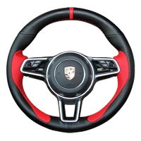 for porsche cayenne cayman macan panamera steering wheel cover diy hand sewing handle cover interior accessories