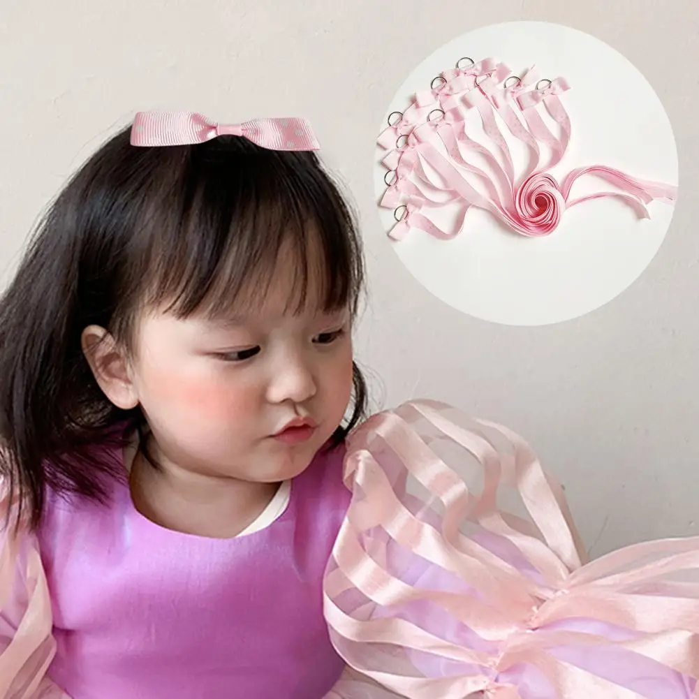 

Practical 5Pcs/Set Hair Bow Holder Easy to Use Bow-knot Design Multi-color Headwear Sundries Storage Belt Easy to Use for Home