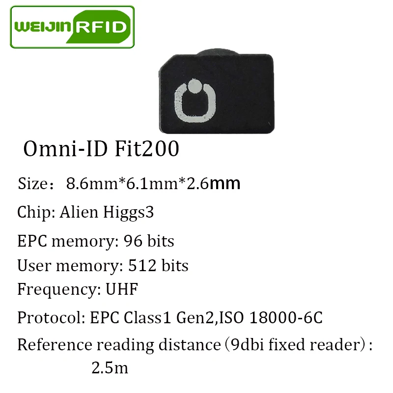 UHF RFID Анти металлическая метка omni ID fit200 подходит 200 915 МГц 868 Alien Higgs3 EPCC1G2 6C прочная