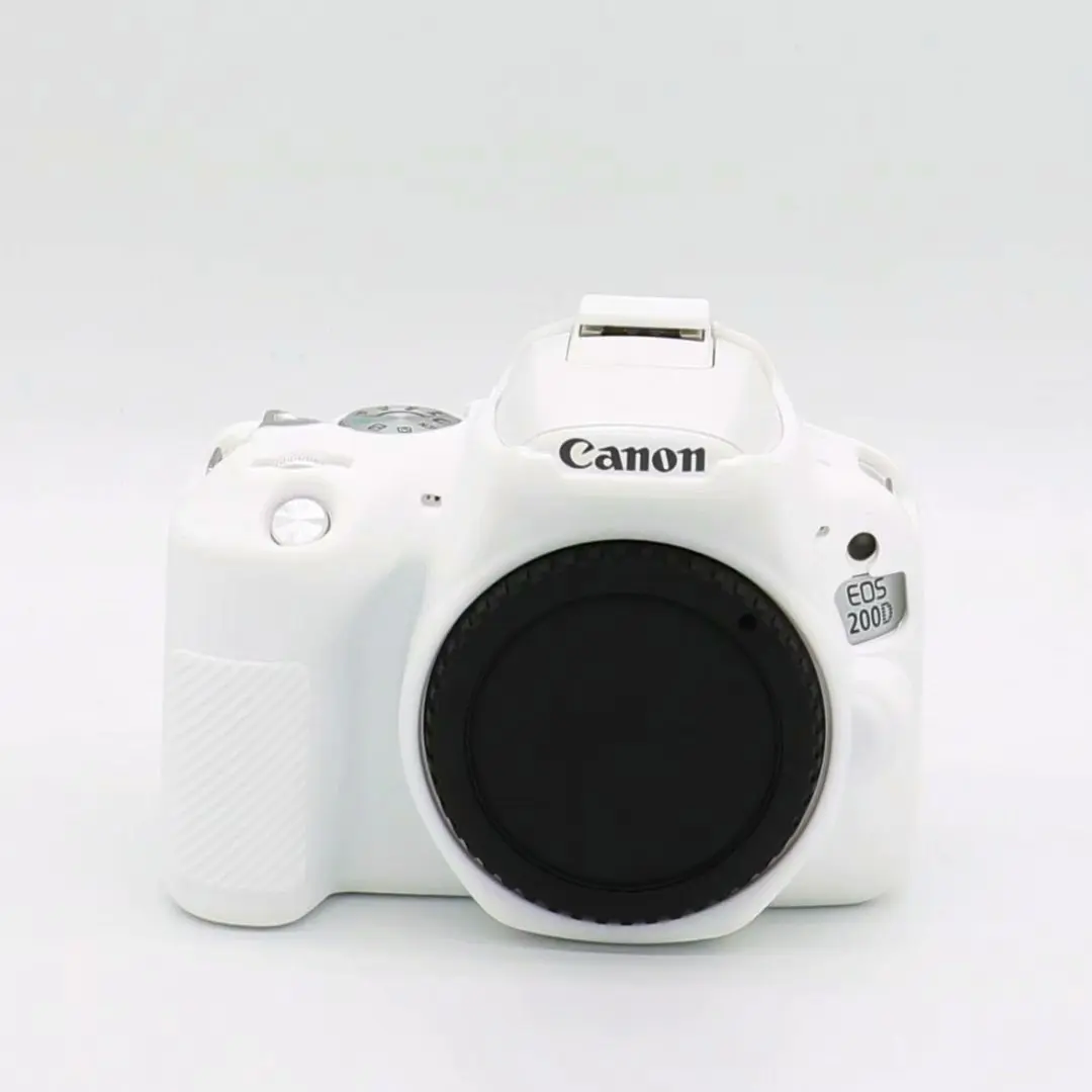 Model A White Чехол для DSLR камеры, мягкий силиконовый чехол, Резиновая Защитная сумка для Canon EOS 200D 200D II 200D Mark II Rebel SL2 Kiss X9 DSLR - Цвет: Model A White
