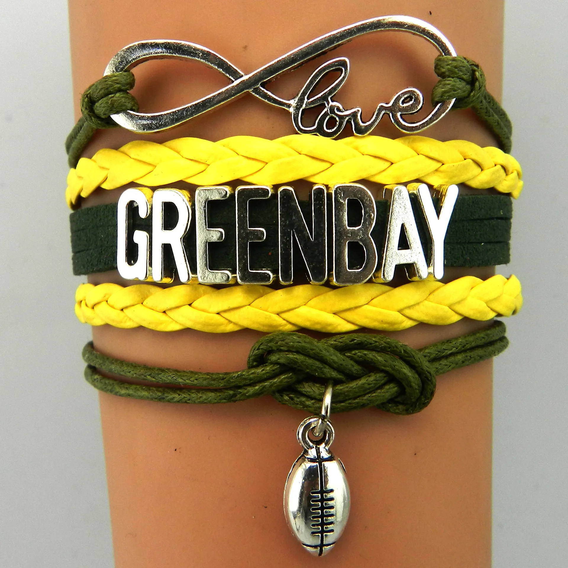 BUDROVKY лидер продаж браслет для регби спортивных и надписью ручной работы