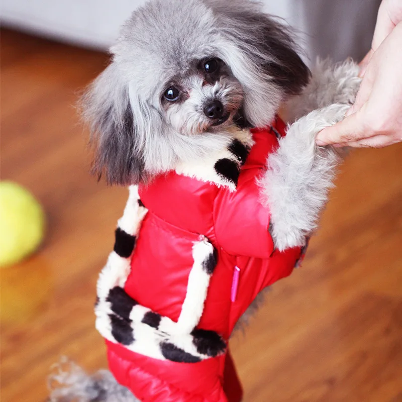 

Dog Clothes Teddy Four-Legged Cotton Coat Bichon Pomeranian Small Dog Puppies Thickened Warm Autumn and Winter Clothes