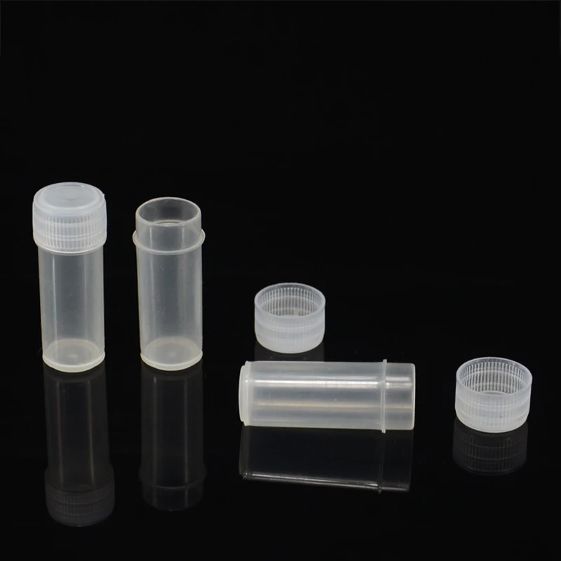

300Pcs 5ml Plastic Bottle Sample Jar 5g Small Barrel Vials Medicine Pill Liquid Powder Capsule Storage Container Packing Bottles