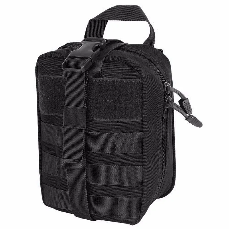 AIRSOFTPEAK медицинская сумка первой подсумок тактический Молл портативный Открытый Дорожный набор для кемпинга выживания сумка чехол охотничий аварийный комплект подсумки тактические сумка мужская bolso hombre - Цвет: Black