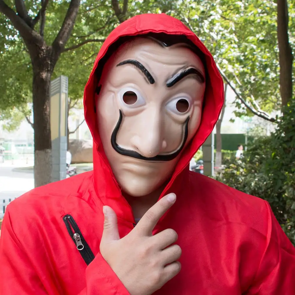 2019 деньги Heist House of Paper La Casa De Papel маска для Для мужчин женщин Сальвадор Дали