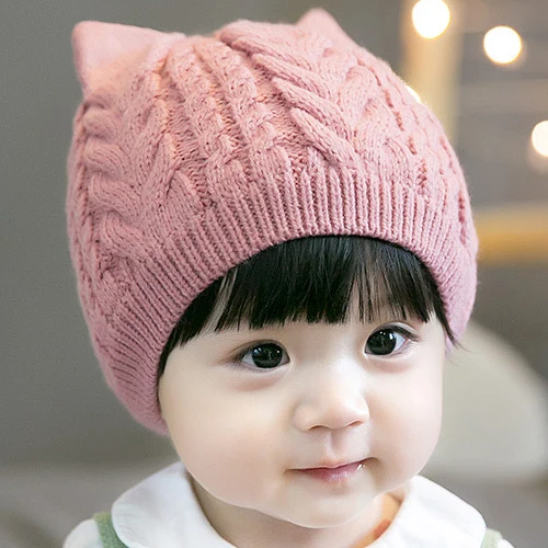 pink hat Зимняя шапка с помпоном, шарф, комплект для маленьких мальчиков, шапки, шарфы для детей, детская шапочка, шапка для девочек, HT19018 - Цвет: pink hat