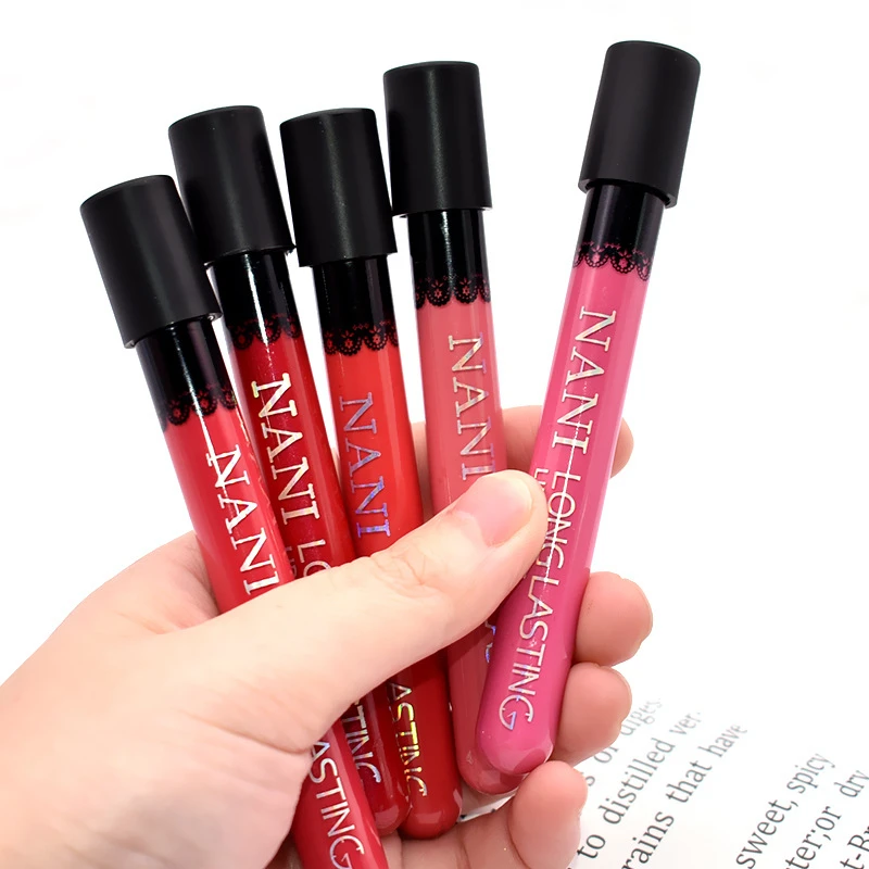 Губная помада водостойкая стойкая матовая мерцающая красная блестящая нюдовая