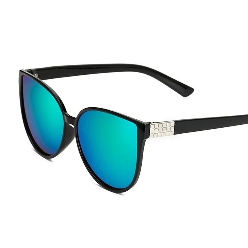 Женские Винтажные Солнцезащитные очки кошачий глаз маленькие зеркальные белые