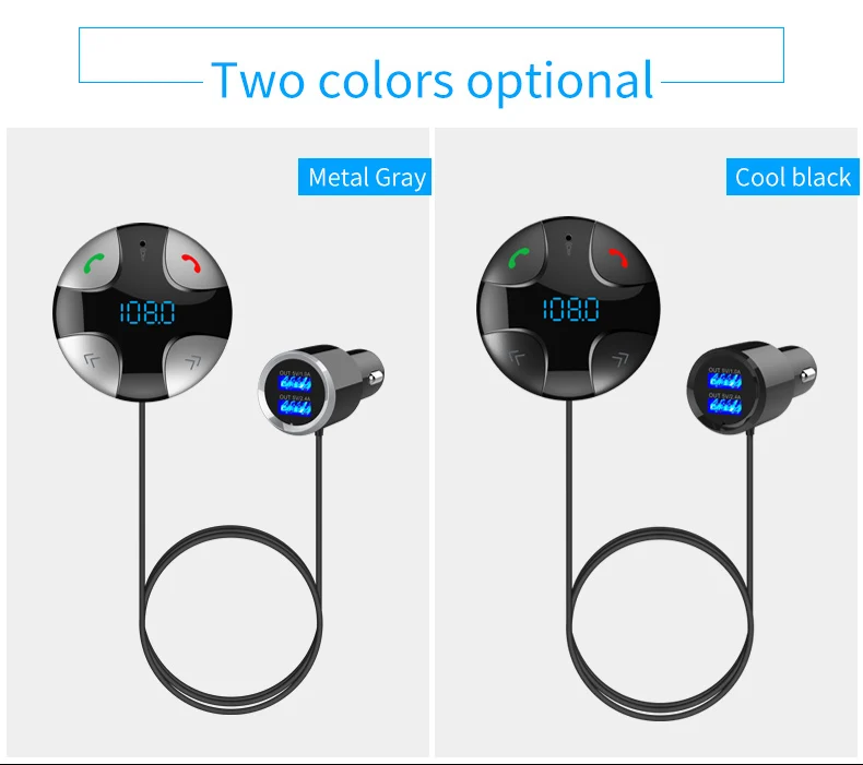 Автомобильный комплект MP3 плеер беспроводной Bluetooth fm-передатчик USB поддержка SD Tf карта ЖК-дисплей USB Автомобильное зарядное устройство для iPhone и Android