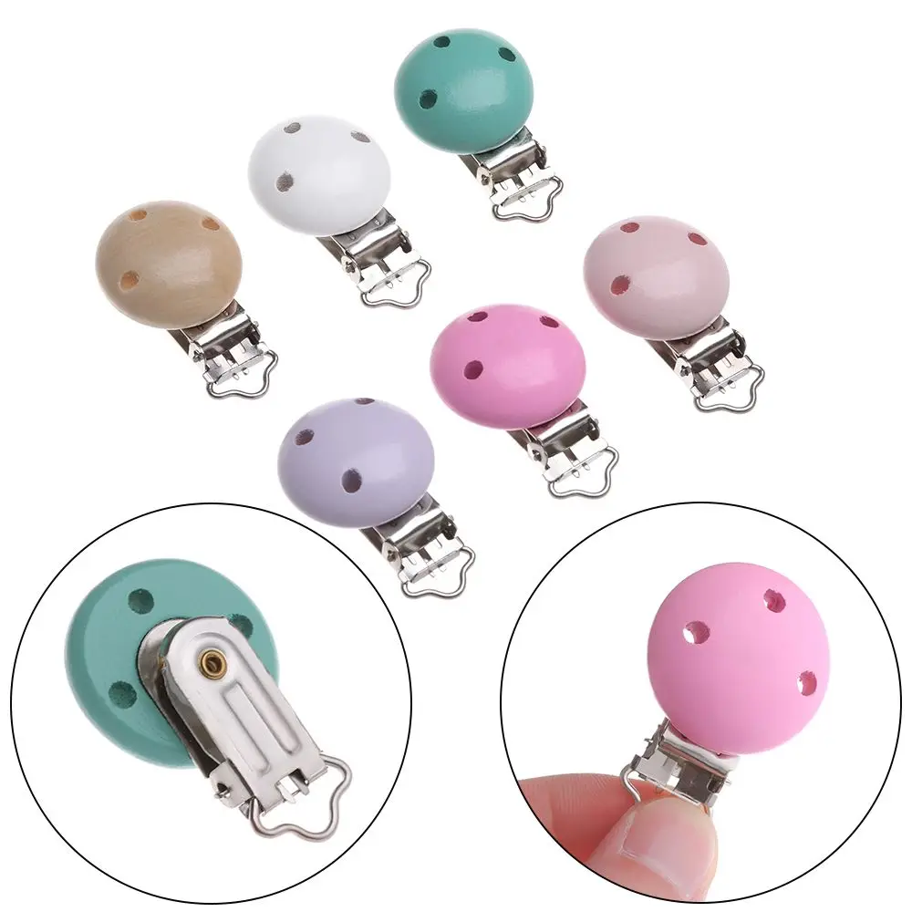 

1 Pcs Baby Pacifier Clip Round Shaped Macaron Color Clip Baby Teether teething Accessories Clip Nipple Clasps Toy DIY Bead Tool