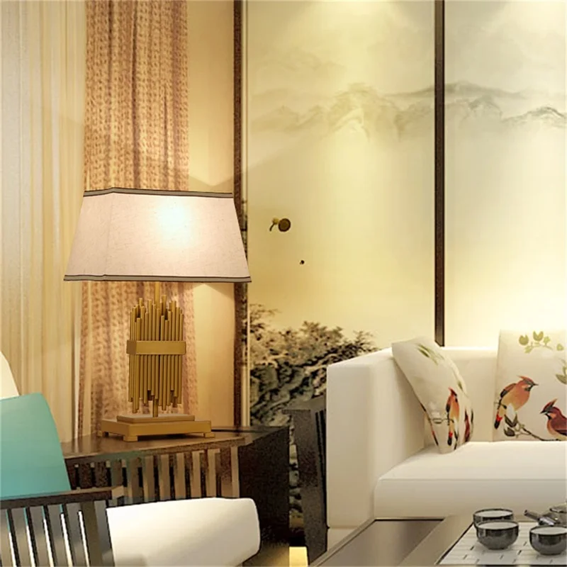 AOSONG светодиодный настольный светильник современного дизайна роскошный тканевый