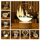 Рождественское украшение для дома, гирлянда, светодиодные акриловые ночники, Рождественское украшение, рождественский подарок, с новым годом 2022