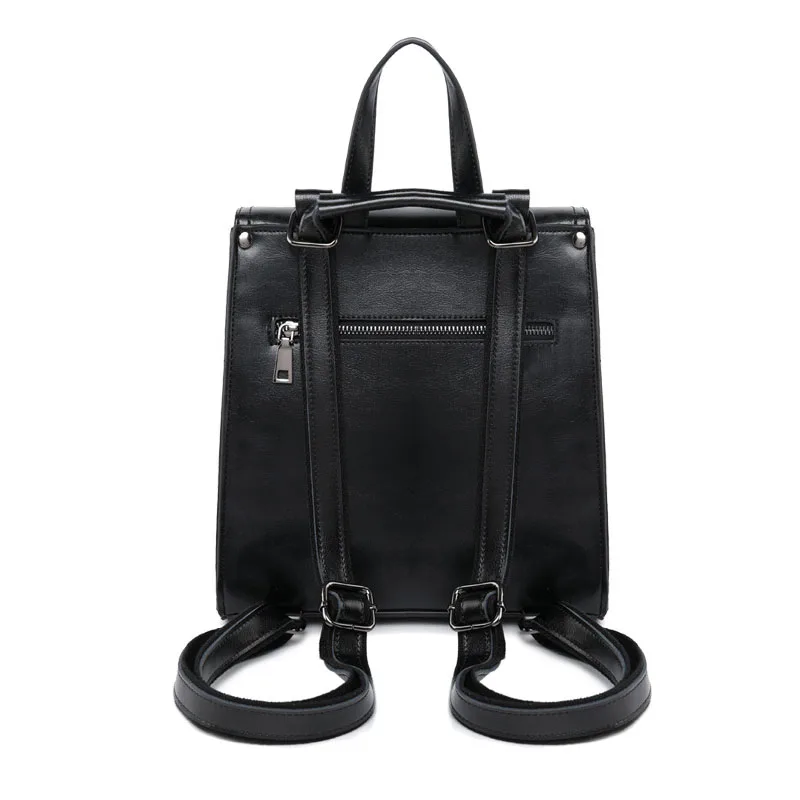 Кожаная сумка на плечо для мам женская Студенческая модный кожаный рюкзак из