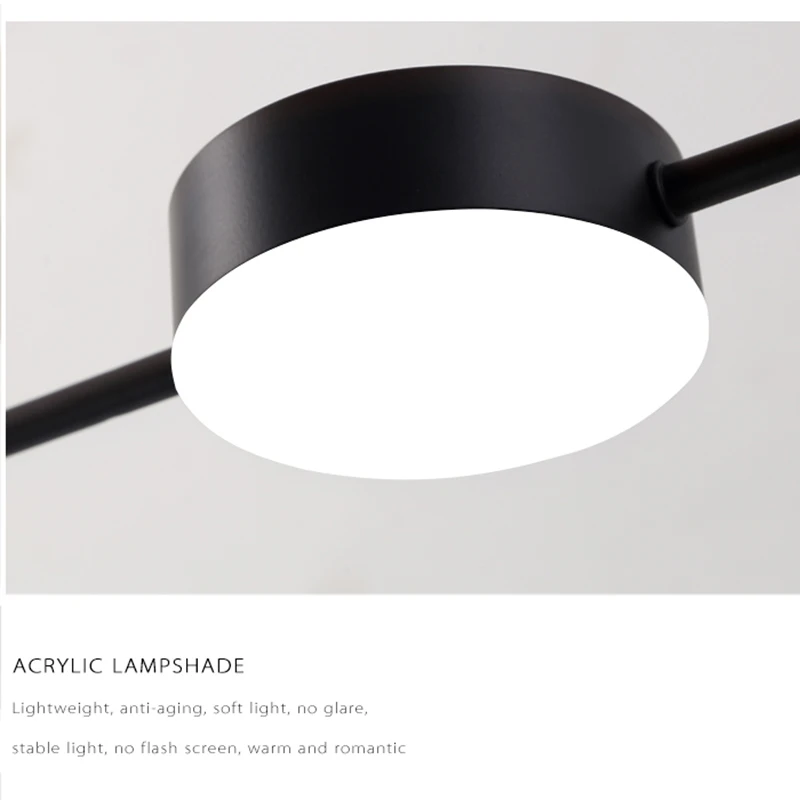 

Modern Pendant Light Restaurant Simple Nordic Clothing Shop Bar Black Gold Living Room Hang Lights LED Dining Table Lamp