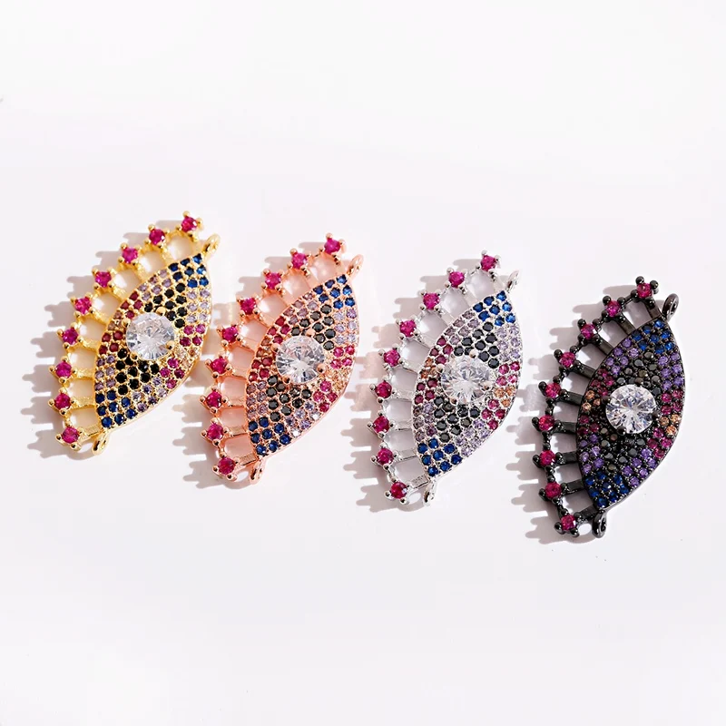 Классические микро проложить CZ Циркон Кристалл глаз бусины для DIY браслет