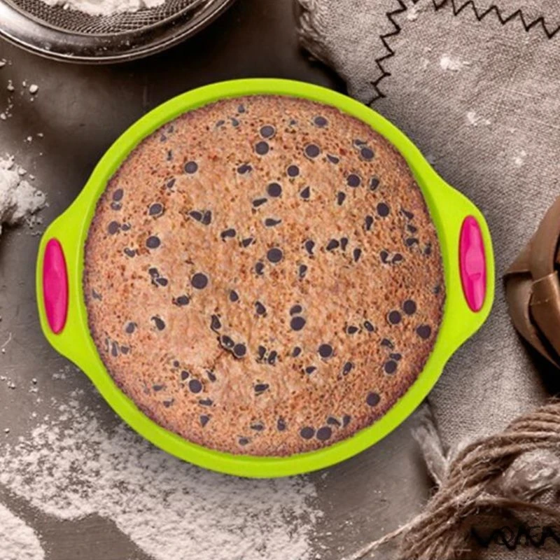 9-дюймовая Пищевая силиконовая круглая форма для кекса антипригарная