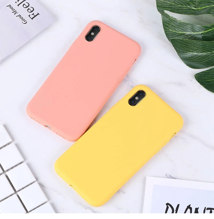 Силиконовый чехол для iPhone 11 Pro Max, чехол из мягкого ТПУ, матовый цветной чехол для телефона s, чехол для iPhone 6 7 8 Plus 6S XS Max XR X Etui