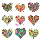 5D алмазная живопись сделай сам, круглые алмазы, цветок в форме сердца, 3D Алмазная Вышивка крестиком, мозаика, картина для украшения дома
