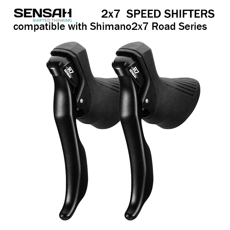 

SENSAH 2X7 Road Bike Shifters R7 2x7Speed Lever Brake 2x7 Speed Road Bicycle Derailleur Compatible R6800 Claris Sora St-a070 STI