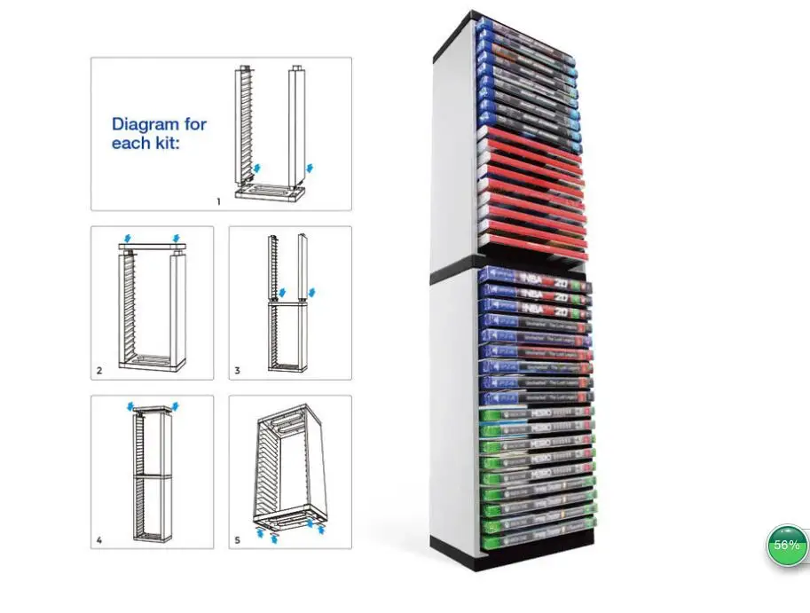 

Universal Games and Blu-ray Storage Tower / PS4 storage / Xbox One storage / PS5 Storage / Blu-ray storage