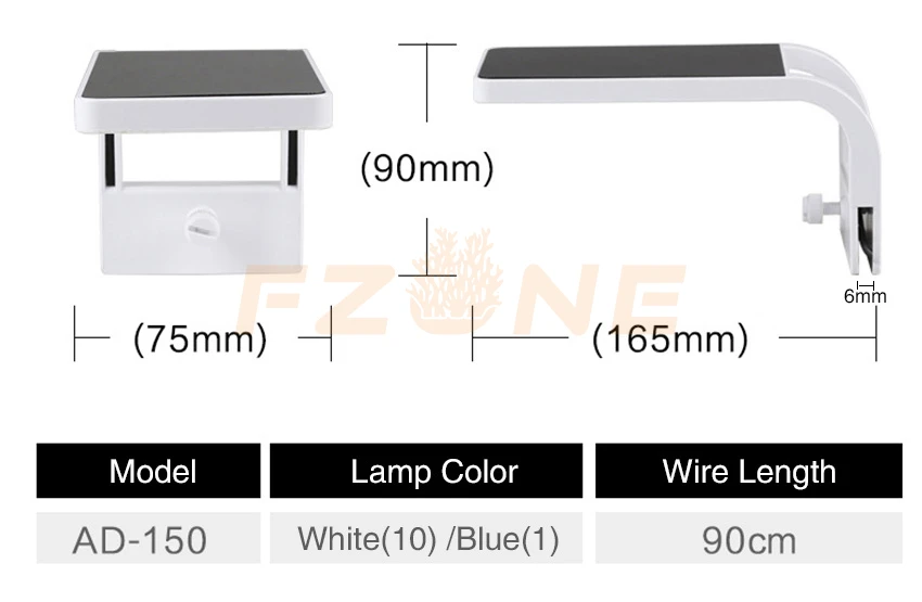 

SUNSUN 110-240V 5W USB Ornamental Aquarium Led Light With White And Blue Lamp For Fish And Plant Tank