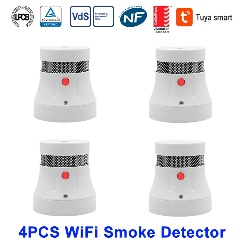 CPVan 4/6 шт. WiFi детектор дыма пожарная сигнализация приложение Smart Life управление