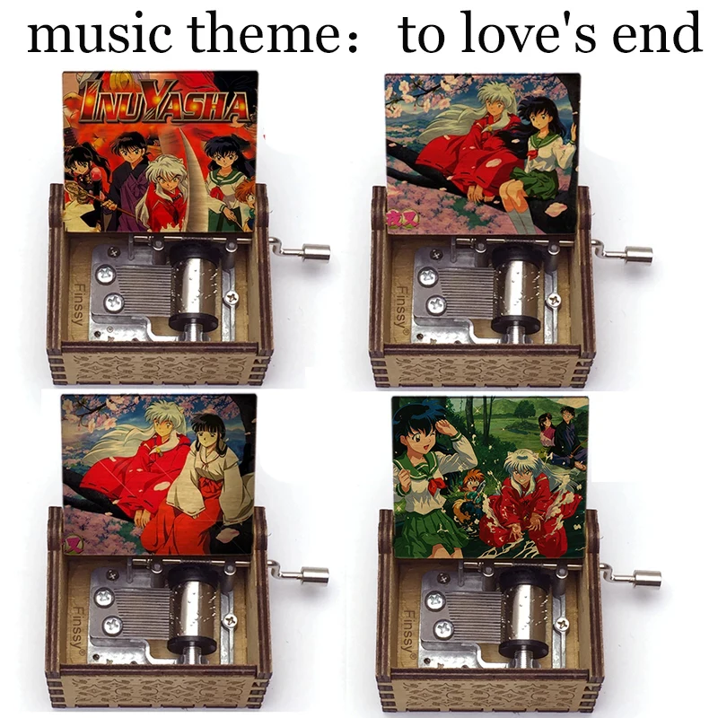 Любить конец музыкальная тема INUYASHA Кагоме Кикье принт деревянная шкатулка