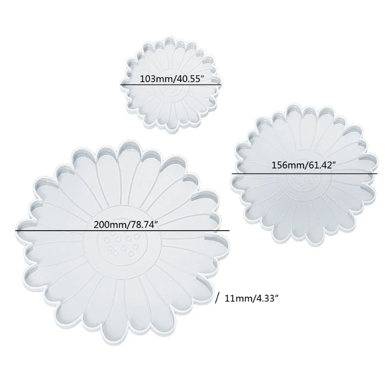 

Flower Resin Coaster Mold Silicone Jewelry Tray Epoxy Resin Casting Molud