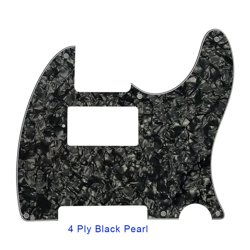 4Ply Black Pearl Pleroo гитары Запчасти-для нас Стандартный 5 резьбовыми отверстиями 52 год Теле Telecaster с паф хамбакер гитары накладку к царапинам пластины - Цвет: 4Ply Black Pearl