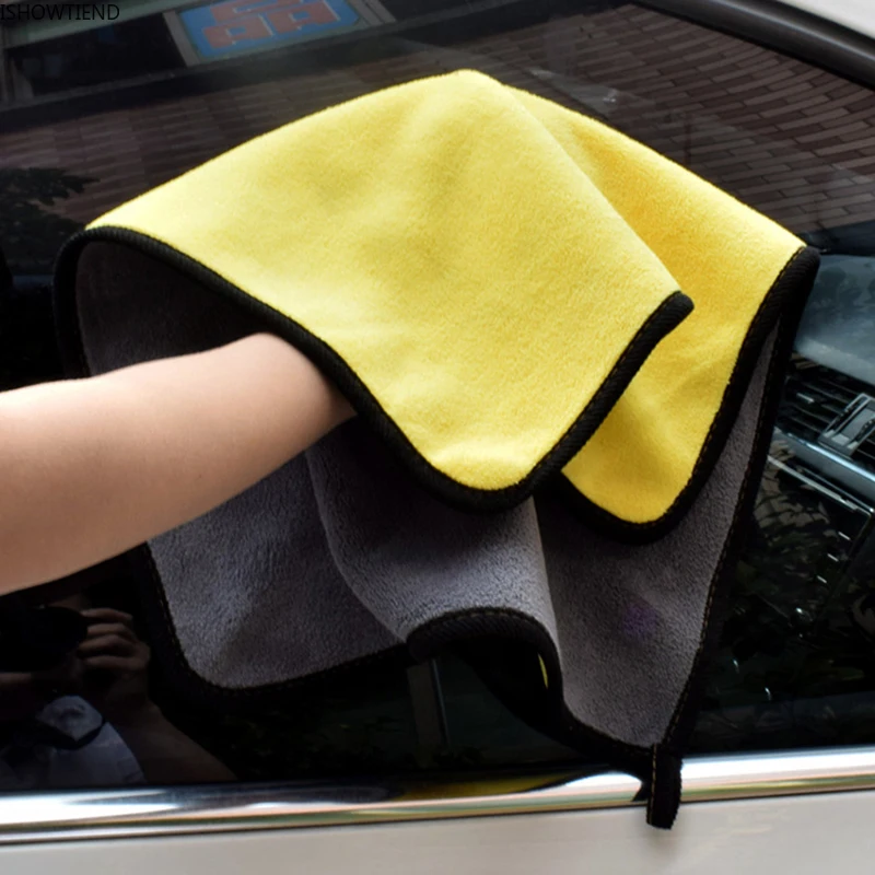 

30*30cm Hemming Car Cleaning Tools Car Detailing Washcloth Microfiber Washing Towel Thick Car Cleaning Cloth Auto Wet Dry Towel