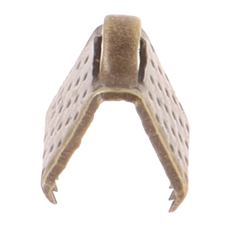 

50pcs 6/8/10mm Crimp Beads Cove Clasps Cord End Caps String Ribbon Leather Clip