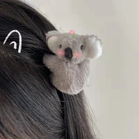 kawaii hair clip plush cartoon koala hair claw small claws clips hair accessories for women girls hairgrips new fashion headwear