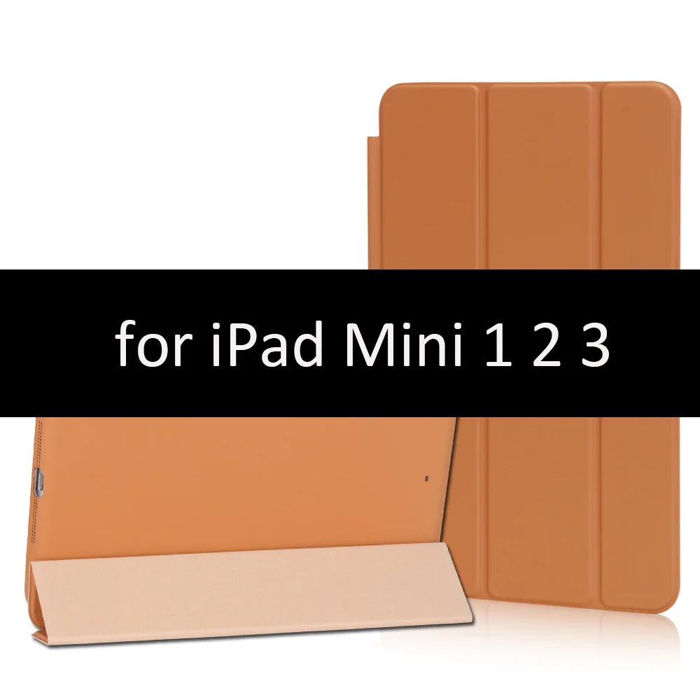 Чехол для iPad Mini 5 4 3 2 1 чехол GOLP PU кожаный тройной бумажник откидной стенд магнитный автоматический режим сна смарт-чехол для iPad Mini 5 чехол - Цвет: Brown-123