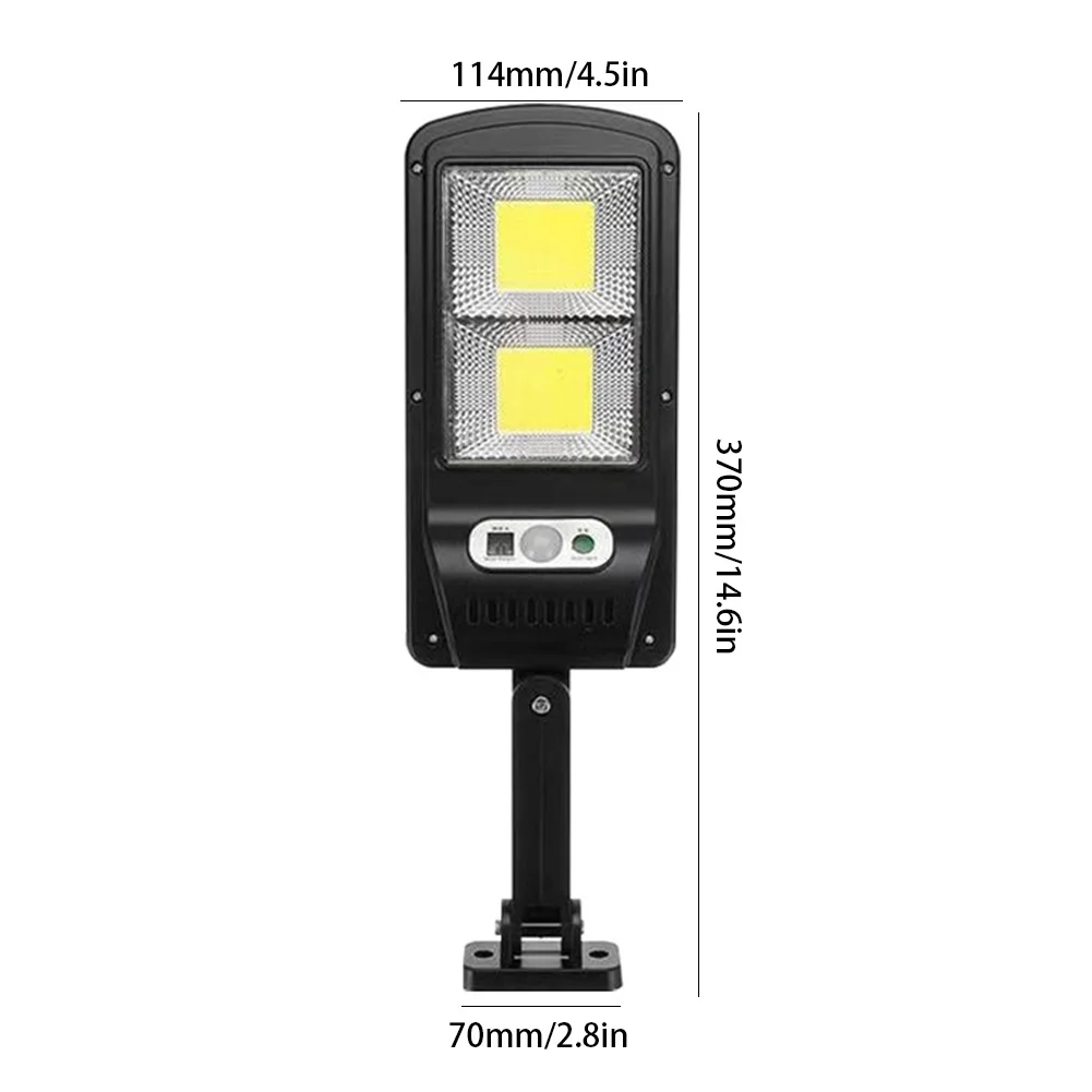 

LED Solar Light Street Lights Outdoor Smart Remote Control Waterproof Wall Lamp 108 Lamp Bead COB Lamps Adjustable Light Mode