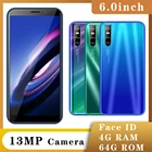 Смартфоны A2, глобальная версия 6,0 дюйма, 2sim-карты, мобильные телефоны на базе Android, 4 Гб ОЗУ, 64 Гб ПЗУ, четырехъядерный процессор, камера 13 МП, разблокированный смартфон с функцией распознавания лица