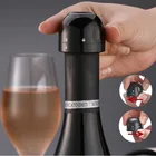 Силиконовая герметичная пробка для шампанского, 1 шт., черная крышка для бутылки вина, пива, портативные столовые принадлежности для бара, аксессуары для кухни и дома