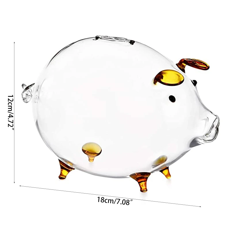 

Pig Piggy Bank Money Boxes Coin Saving Box Cute Transparent Glass Souvenir Birth